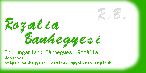 rozalia banhegyesi business card